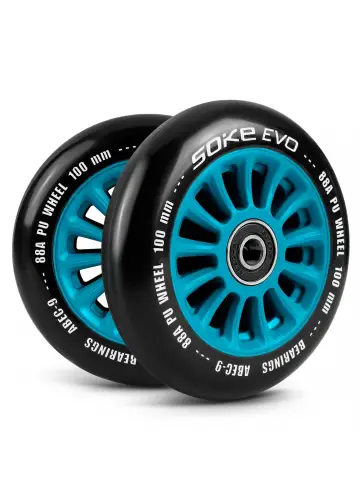 Kółka do hulajnogi 100 mm niebieskie 2 szt.